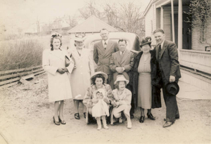 Family portrait--Kozlowski family--all in Easter finery