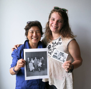 Cynthia Yee and Madison Growe at the Chinese American Experiences Mass. Memories Road Show