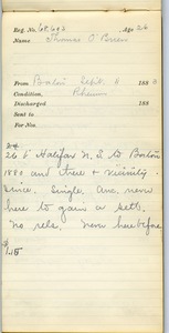 Tewksbury Almshouse Intake Record: O'Brien, Thomas