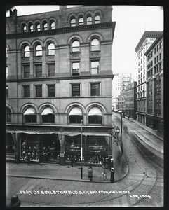 Part of Boylston Building at the corner of Boylston and Washington Streets
