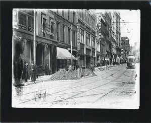 Looking north from Summer Street on Washington Street