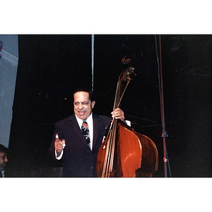 Israel "Cachao" Lopez during a Café Teatro performance.