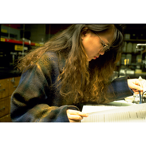 Student working in a lab