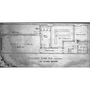 Floor plans for basement of the Law School Building