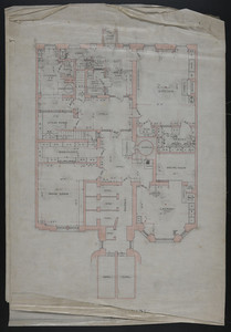Basement floor plan, alterations to the townhouse of John S. Ames, 3 Commonwealth Avenue, Boston, Mass., undated