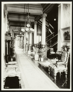 Interior view of the James M. Beebe House, entrance hall, 30 Beacon St., Boston, Mass., March 16, 1883