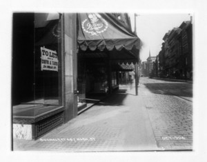 Sidewalk at 467 Washington Street, Boston, Mass., October 1904