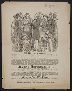 Handbill for Ayer's Sarsaparilla, Dr. J.C. Ayer & Co., Lowell, Mass., undated