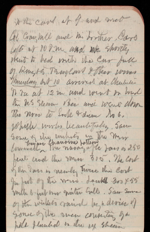 Thomas Lincoln Casey Notebook, September 1889-November 1889, 37, to the [illegible] at 9 and met
