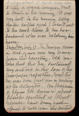 Thomas Lincoln Casey Notebook, May 1893-August 1893, 80, to day about it and urge him