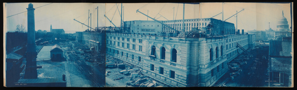 Cyanotype: Constructing the Library of Congress, December 30, 1891