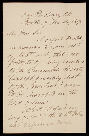 James Bugbee to Thomas Lincoln Casey, March 7, 1890 - Digital Commonwealth