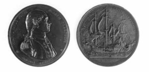 Comitia Americana medal, Jones off Scotland's coast