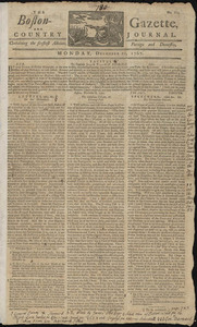 The Boston-Gazette, and Country Journal, 21 December 1767