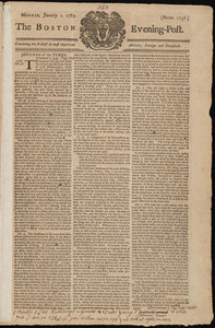 The Boston Evening-Post, 2 January 1769