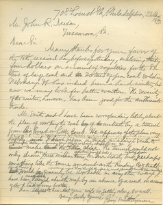 Letter from Benjamin Smith Lyman to John R. Neison