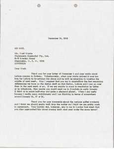 Letter from Mark H. McCormack to Noel Morris