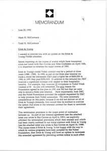 Memorandum from Todd H. McCormack to Mark H. McCormack