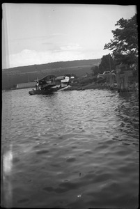 Seaplane on lake