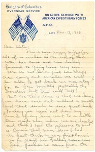 Letter from Charles E. Jackson to sister