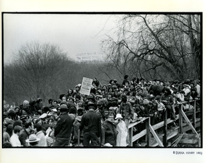Crowd on Concord Bridge during Bicentennial