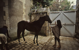 Trainer with her horse