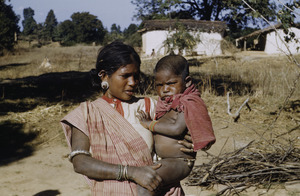 Mother and child in a village near Ranchi