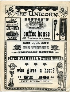 The Unicorn, Boston's Coffee House... Peter Stampfel and Steve Weber
