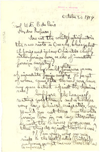 Letter from Henry A. Forster to W. E. B. Du Bois