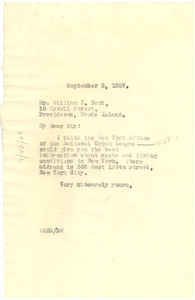 Letter from W. E. B. Du Bois to William I. Bent