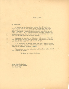 Letter from W. E. B. Du Bois to Nina Du Bois