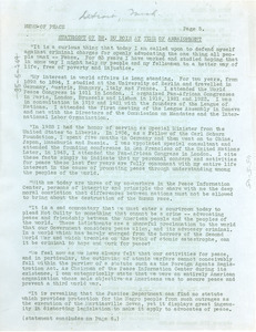 Statement of Dr. Du Bois at the time of arraignment