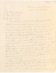 Letter from Elkhorn Negro High School to W. E. B. Du Bois