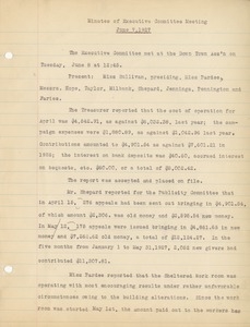 Meeting Minutes of the Executive Committee of the Institute for Crippled and Disabled Men