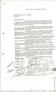 Correspondence: Perón's allies to military government