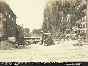 Northerly view of construction from Center Street