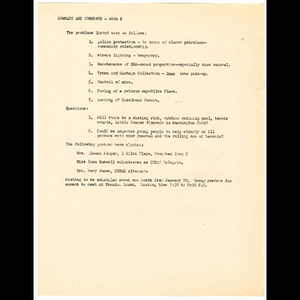 Minutes from Area 8 meeting held January 20, 1964