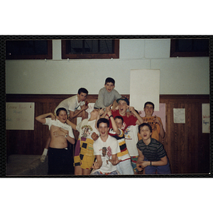 Ten boys posing for a group picture at the Charlestown Boys and Girls Clubhouse