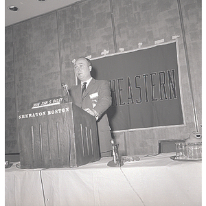 John S. Bailey giving a speech