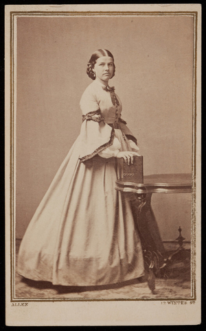 Studio portrait of Annie B. Stevenson, Boston, Mass., ca. 1862