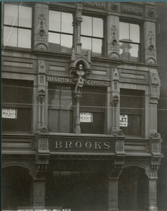 Exterior view of the birthplace of Benjamin Franklin, 45 Milk St., Boston, Mass.,1898