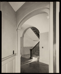 Interior view of John Olmsted House, hall, 99 Warren Street, Brookline, Mass., February, 1997