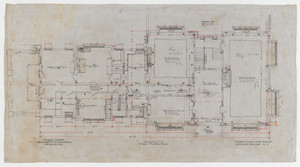First floor plan, 1/4 inch scale, residence of F. K. Sturgis, "Faxon Lodge", Newport, R.I.