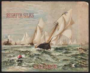 Trade card for Regatta Silks, R. & H. Simon, location unknown, 1886