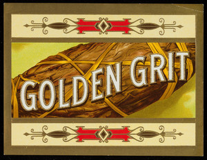 Label for Golden Grit, cigars, location unknown, undated