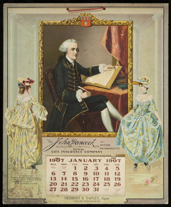 Calendar for John Hancock Mutual Life Insurance Company, Boston, Mass., 1907