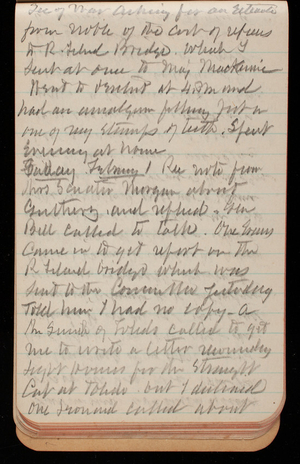Thomas Lincoln Casey Notebook, November 1894-March 1895, 102, Sec of War asking for an estimate