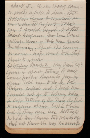 Thomas Lincoln Casey Notebook, November 1894-March 1895, 134, about it. A Mr. Hoag came