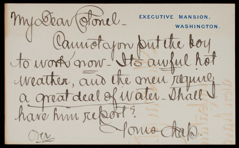 Chap to Thomas Lincoln Casey, undated [June 1879]