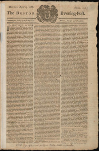 The Boston Evening-Post, 15 August 1768